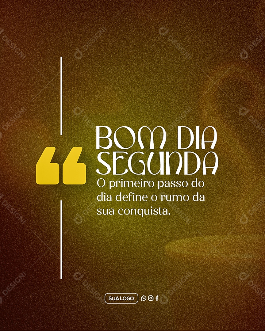 Bom Dia Segunda Feira Social Media PSD Editável