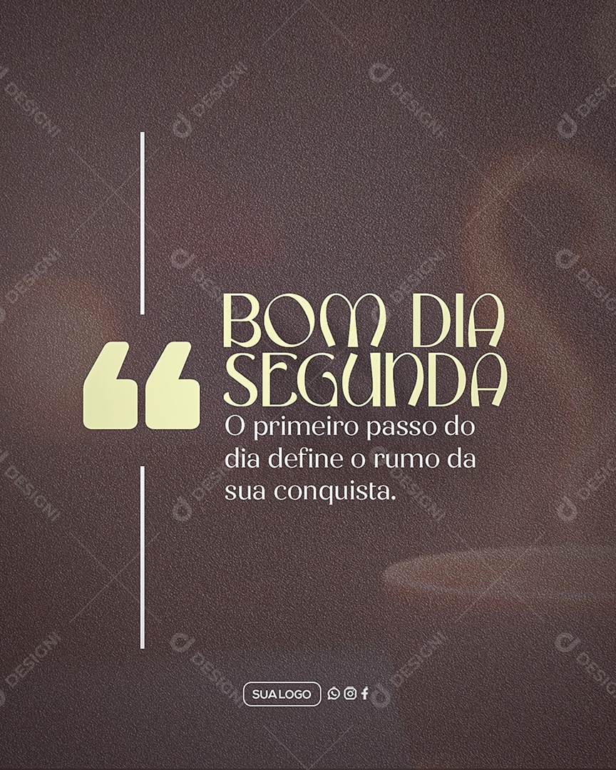 Bom Dia Segunda Feira Social Media PSD Editável