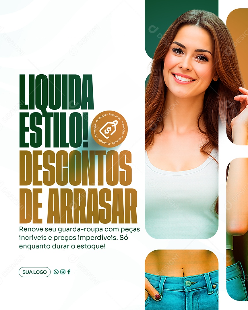 Promoção Loja de Roupas Social Media PSD Editável