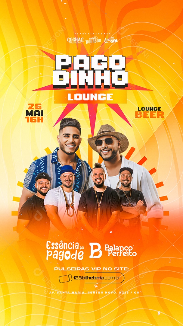 Story Flyer Pagodinho Lounge Social Media PSD Editável