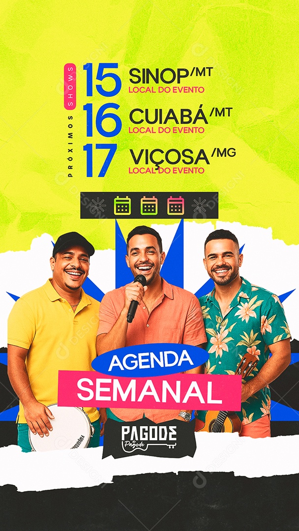 Story Flyer Agenda Semanal Social Media PSD Editável