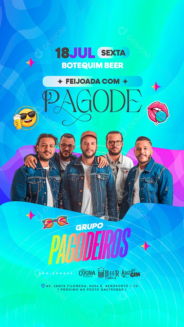 Story Flyer Feijoada com Pagode Social Media PSD Editável