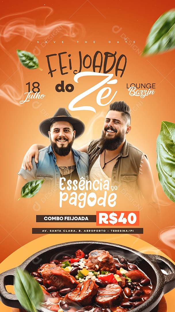 Story Flyer Feijoada do Zé Essência Do Pagode Social Media PSD Editável