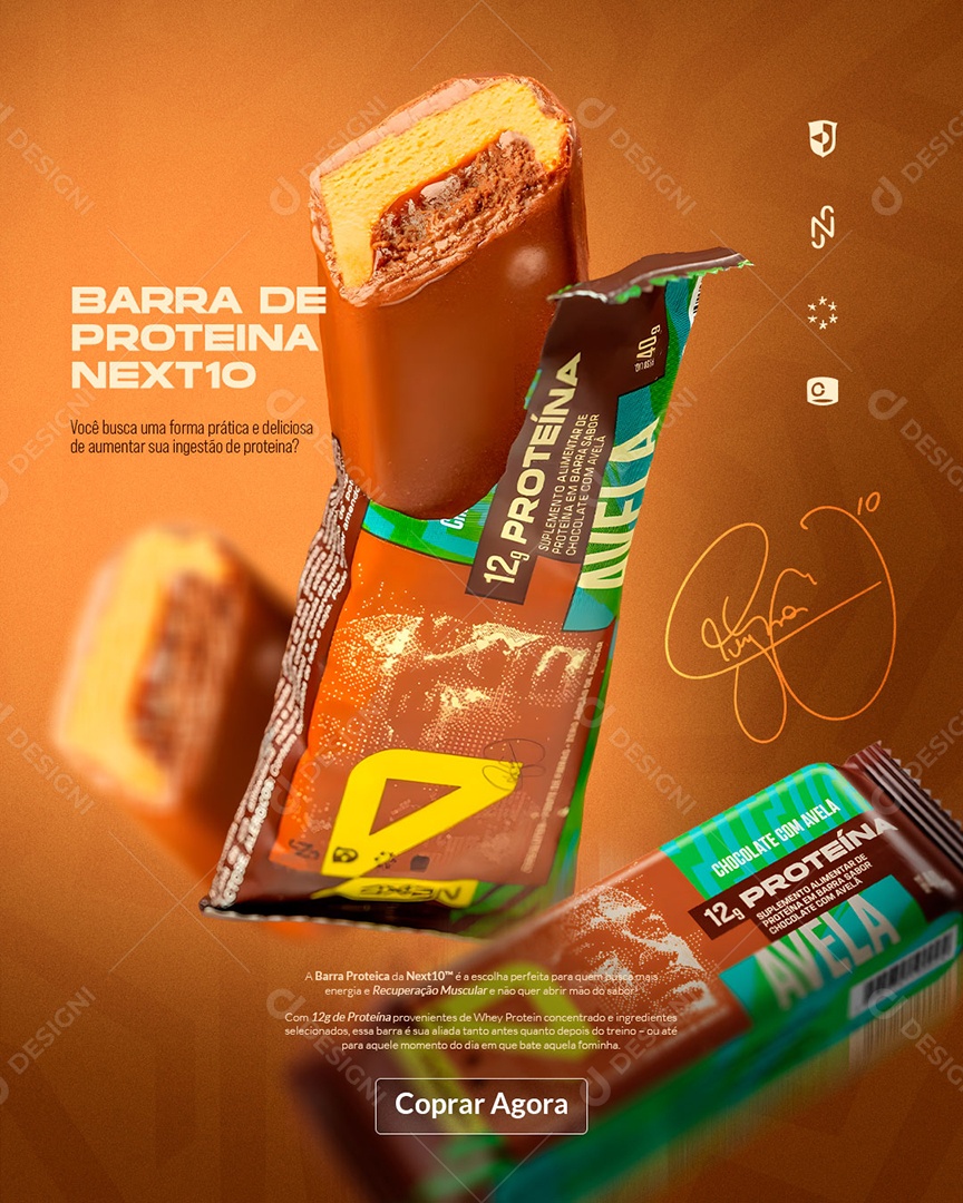 Barras de Proteínas YoPro Excelente Escolha para Saciedade Social Media PSD Editável