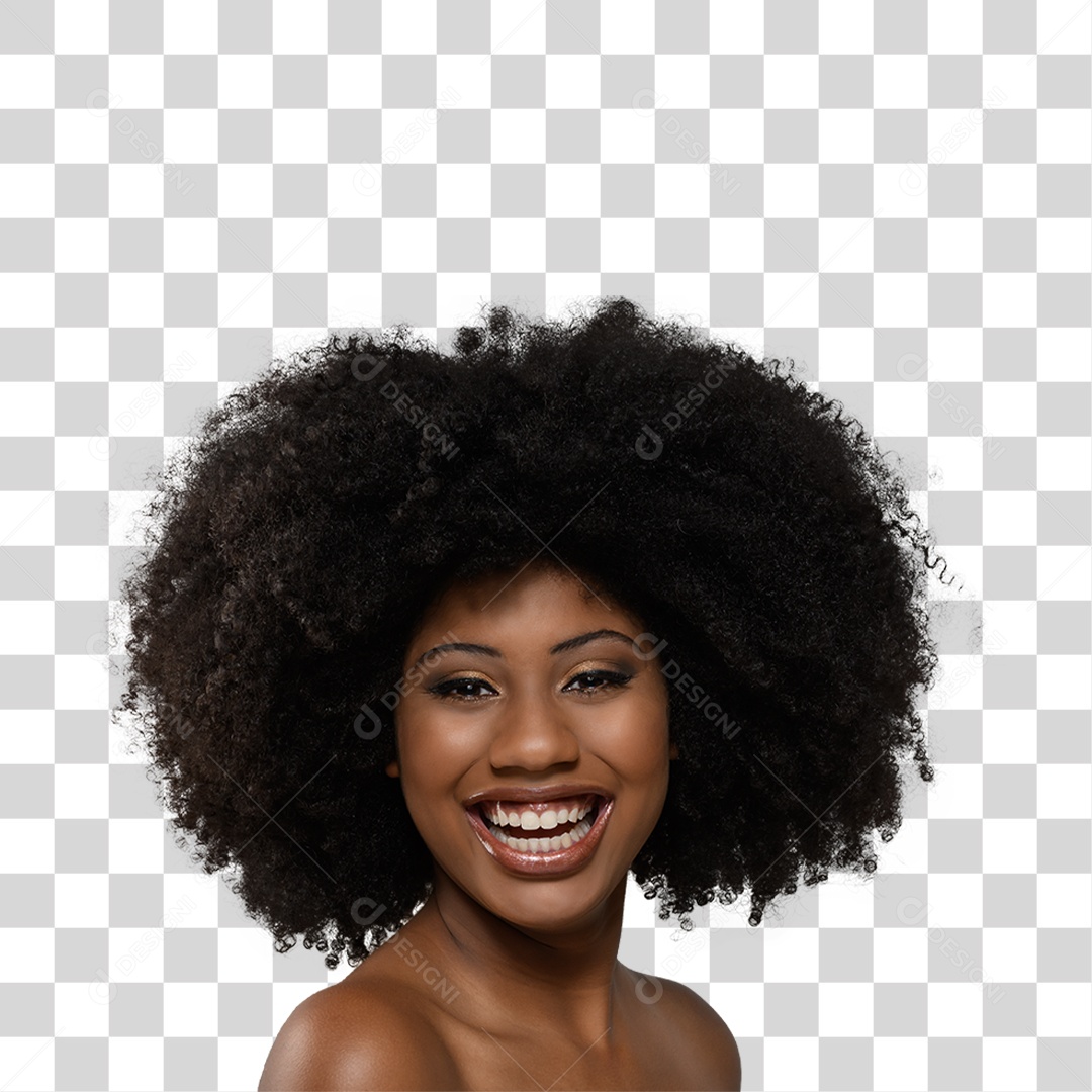 Mulher Morena Alegre Sorrindo PNG Transparente