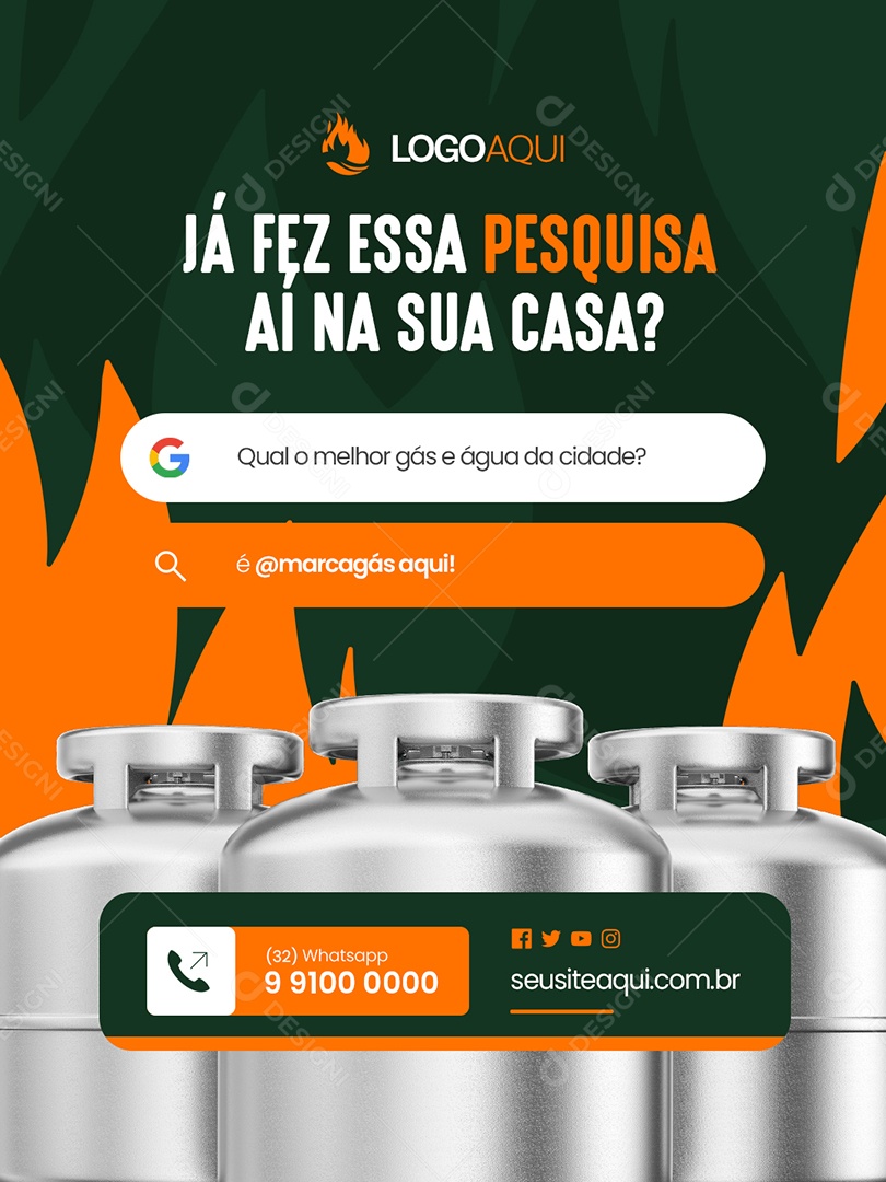 Distribuidora de Água e Gás Já Fez Essa Prsquisa Social Media PSD Editável