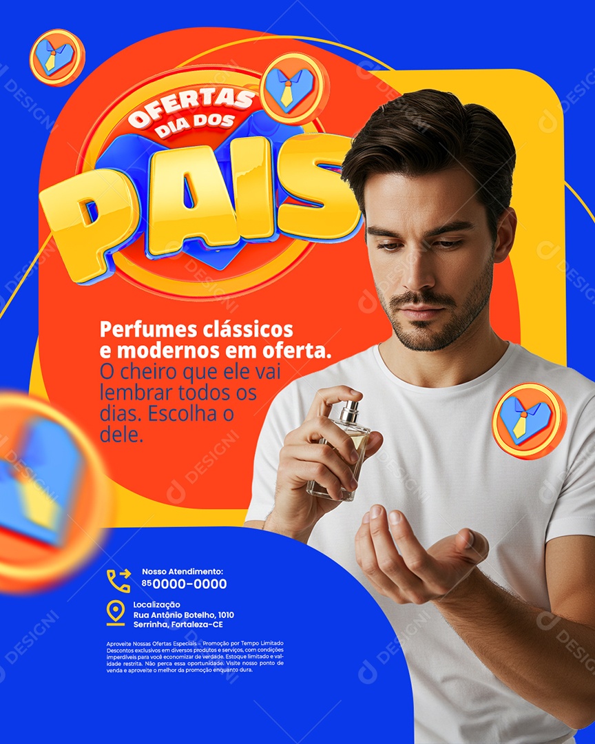 Ofertas Dia dos Pais Perfumaria Perfumes Clássicos Social Media PSD Editável