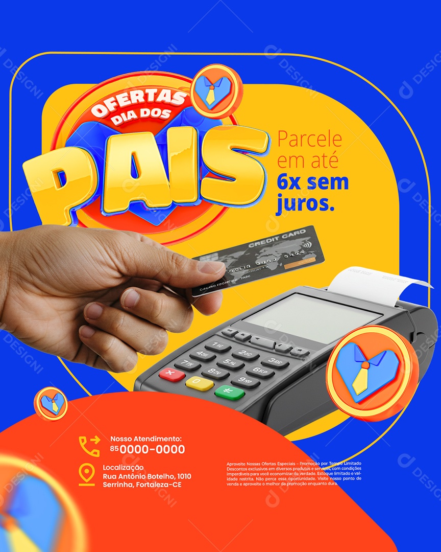 Ofertas Dia dos Pais Perfumaria Parcele em Até 6x Sem Juros Social Media PSD Editável