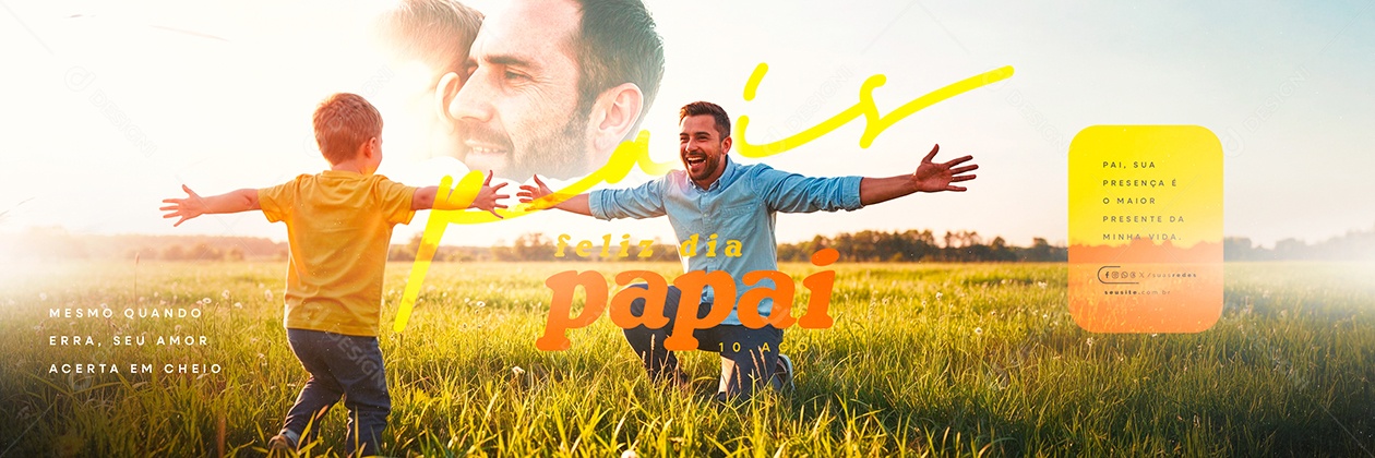 Carrossel Feliz Dia dos Pais 10 de Agosto Feliz Dia Papai Social Media PSD Editável