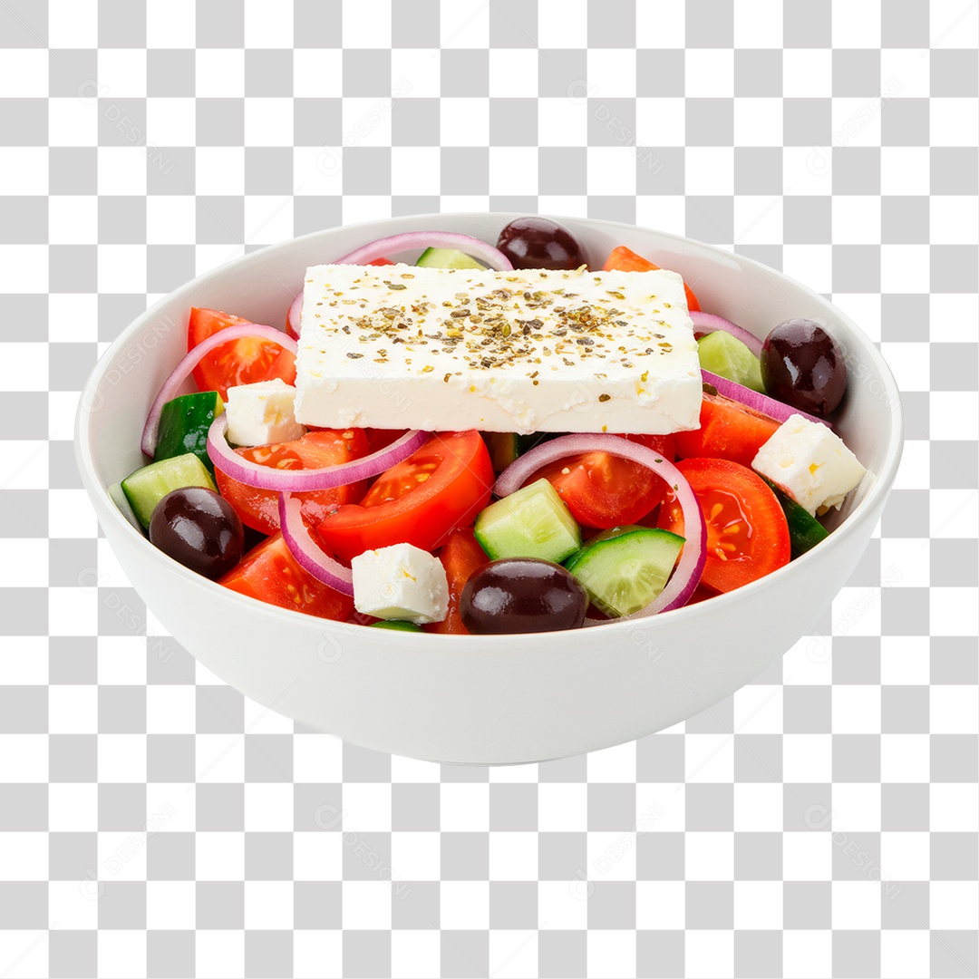 Tigela de Salada Grega PNG Transparente