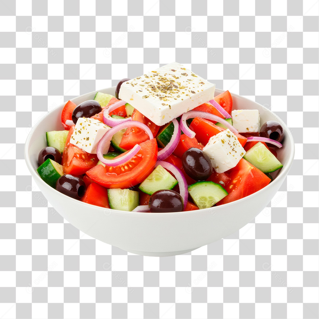 Tigela de Salada Grega PNG Transparente