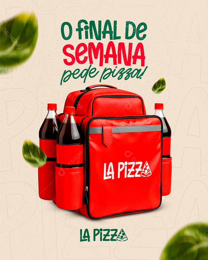 Final De Semana Pede Pizza Social Media PSD Editável