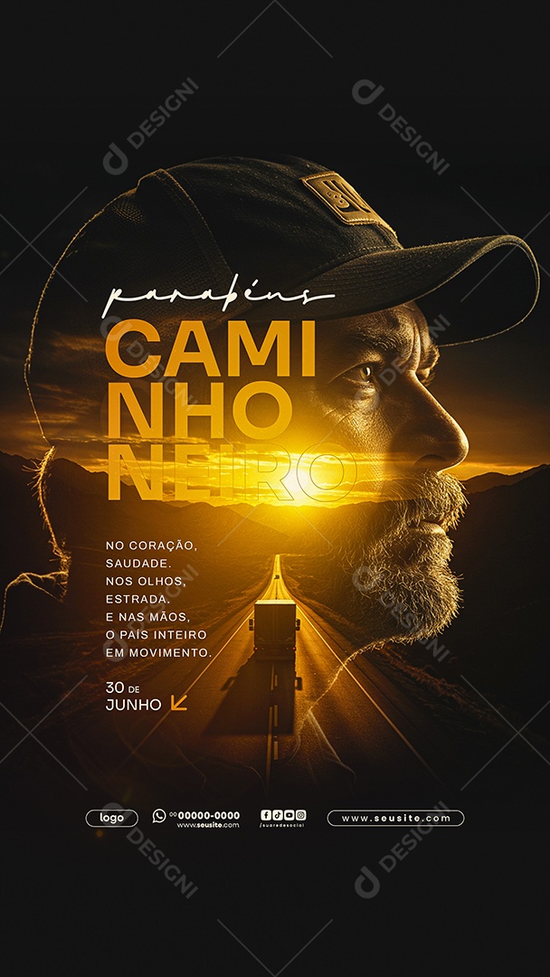 Story Dia do Caminhoneiro 16 de Setembro Social Media PSD Editável