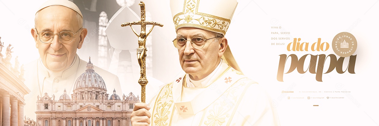 Carrossel Dia do Papa 29 de Junho Social Media PSD Editável