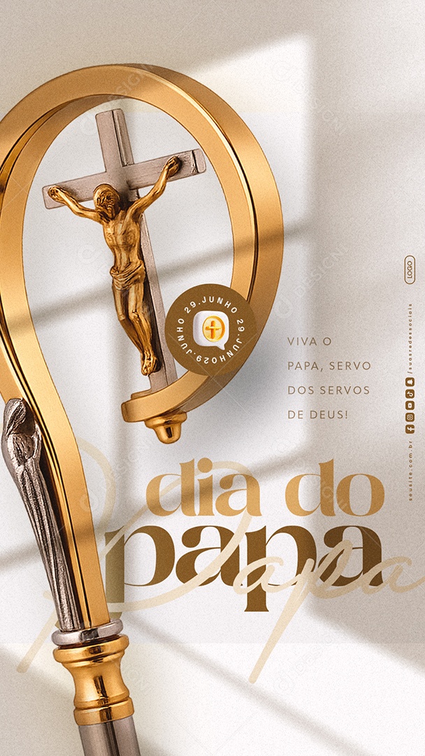 Story Dia do Papa 29 de Junho Social Media PSD Editável