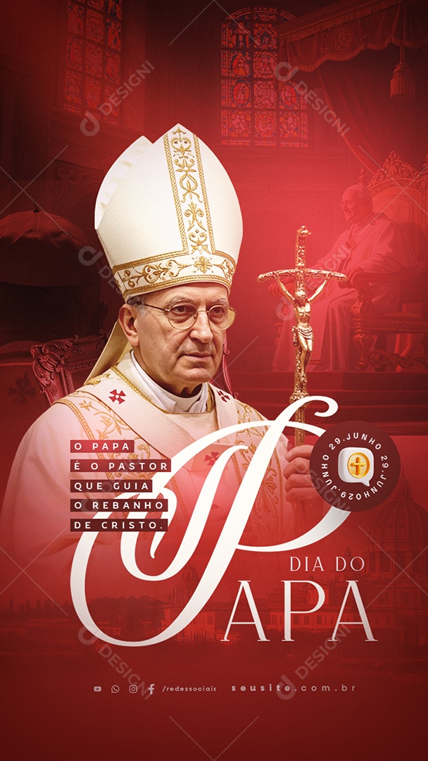 Story Dia do Papa 29 de Junho Social Media PSD Editável