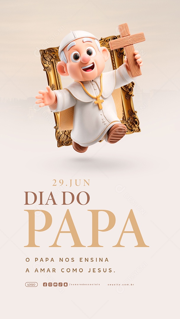 Story Dia do Papa 29 de Junho Social Media PSD Editável
