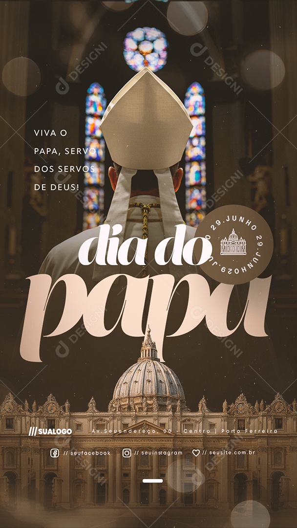 Story Dia do Papa 29 de Junho Social Media PSD Editável