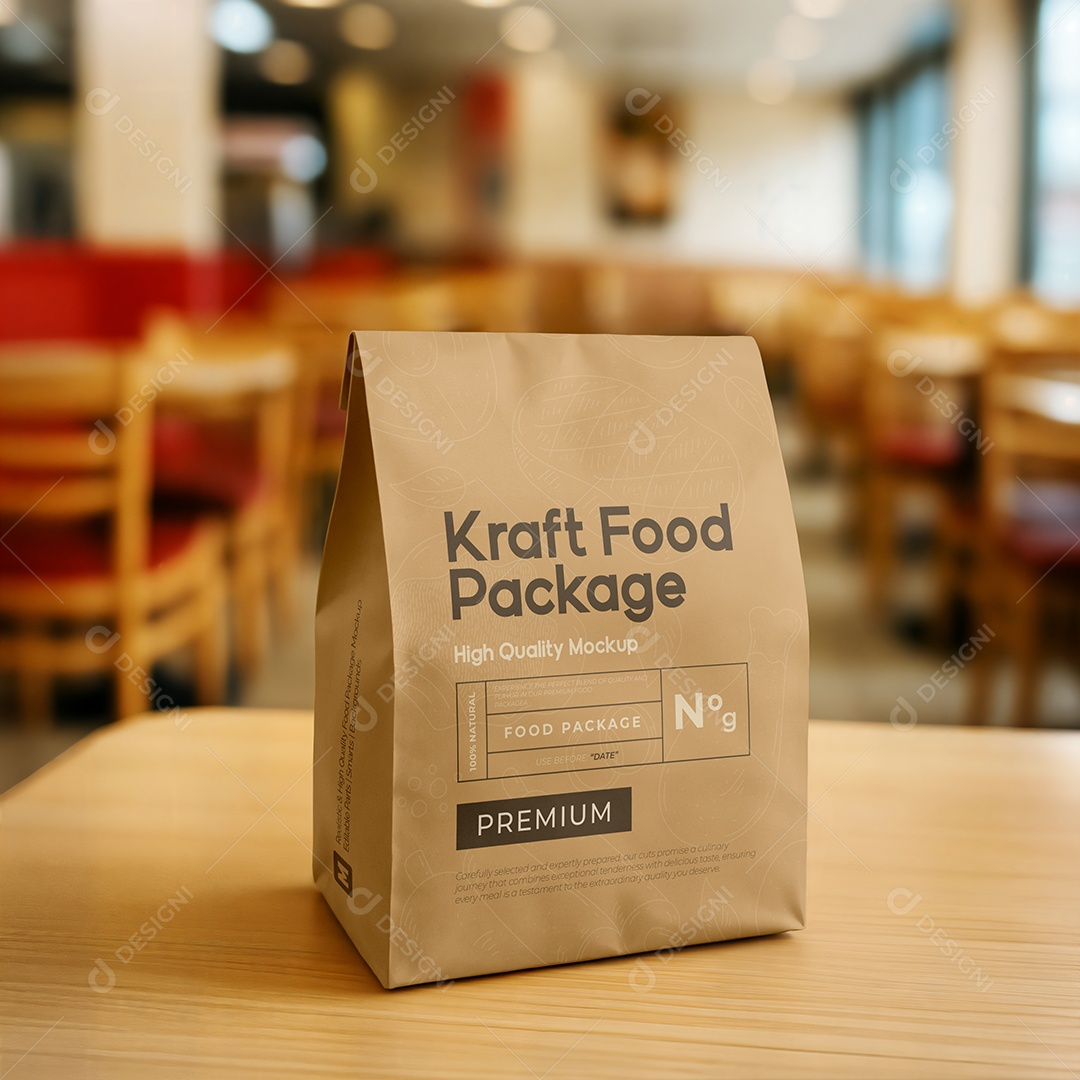 Embalagem de Comida PSD Editável Mockup