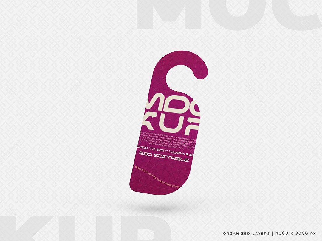 Cabides de Porta Mockup PSD Editável