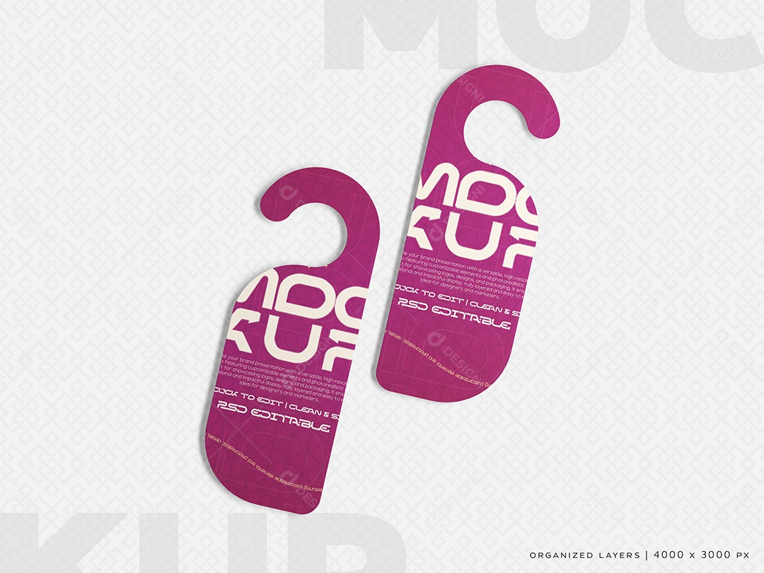 Cabides de Porta Mockup PSD Editável