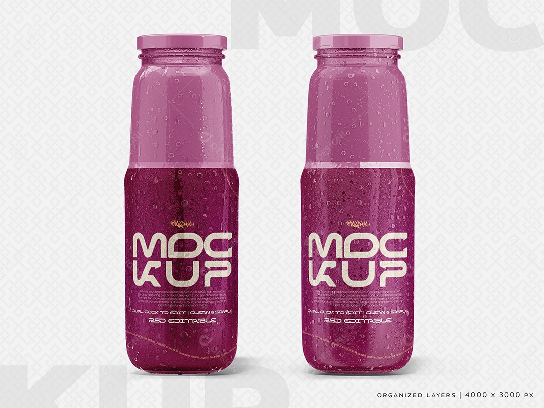 Garrafas de Água Mockup PSD