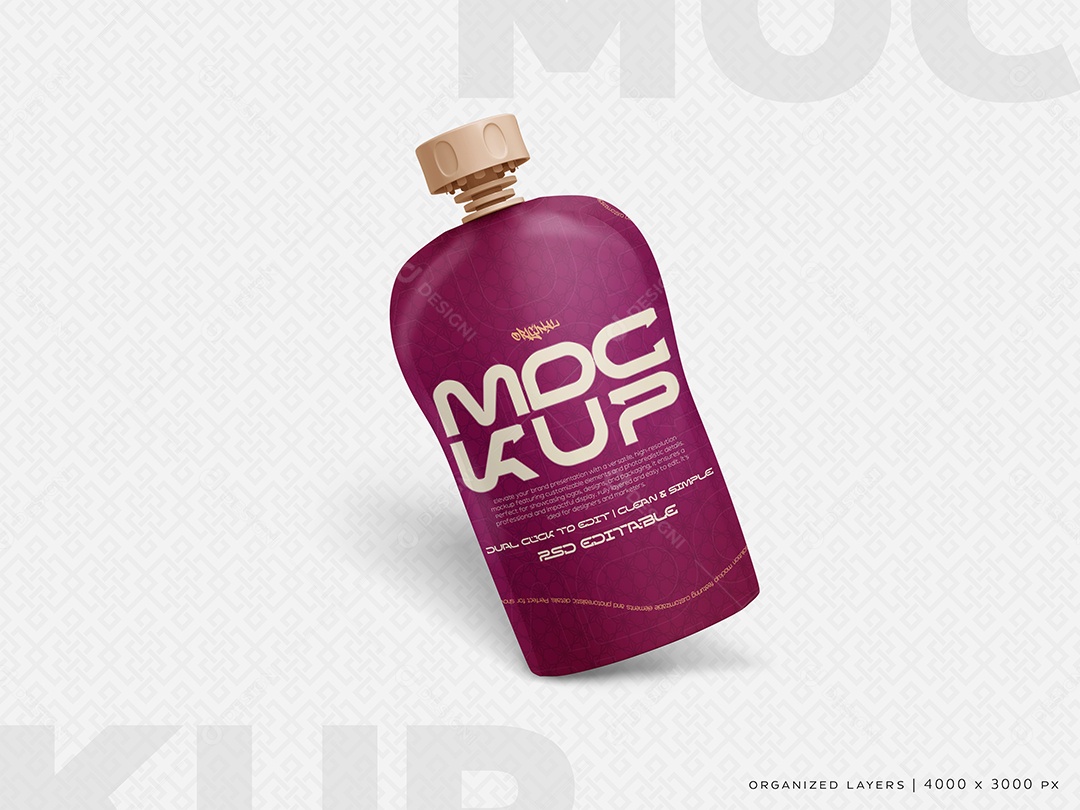 Frasco Shampoo Vidro Produto Mockup PSD Editável