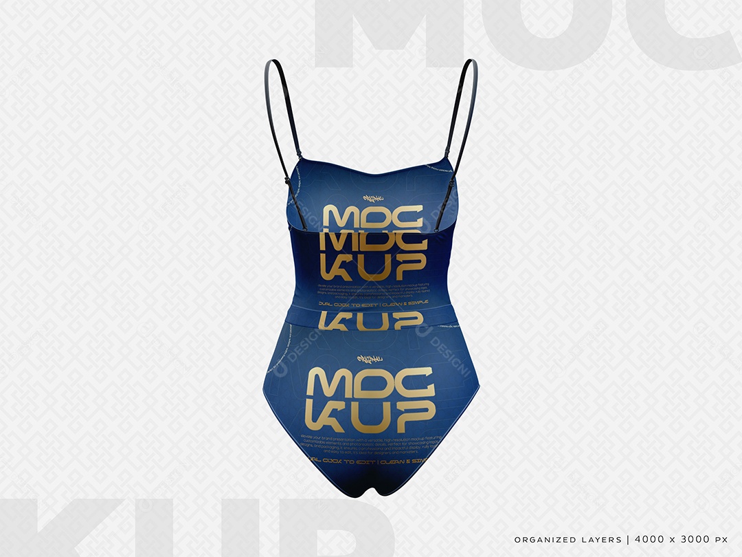 Maiô Feminino Mockup PSD Editável