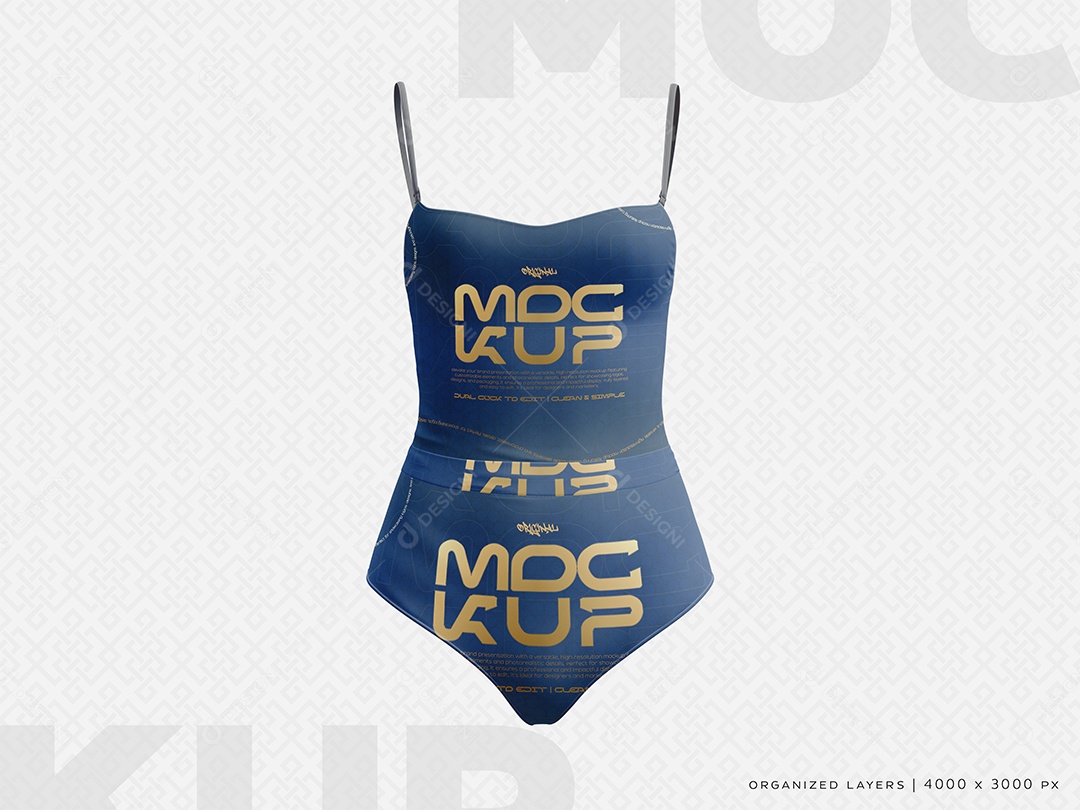 Maiô Feminino Mockup PSD Editável