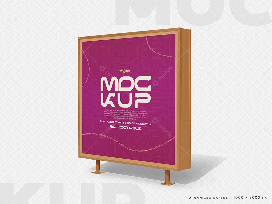 Placas Para Publicidade Mockup PSD Editável