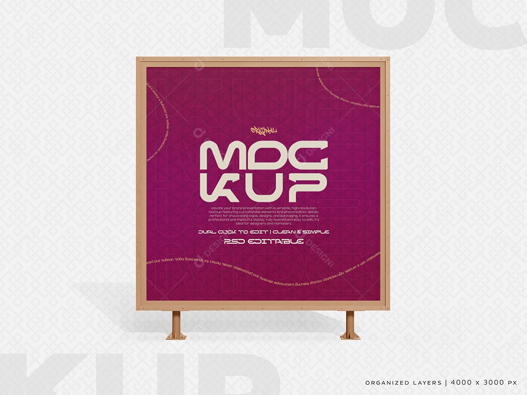 Placas Para Publicidade Mockup PSD Editável
