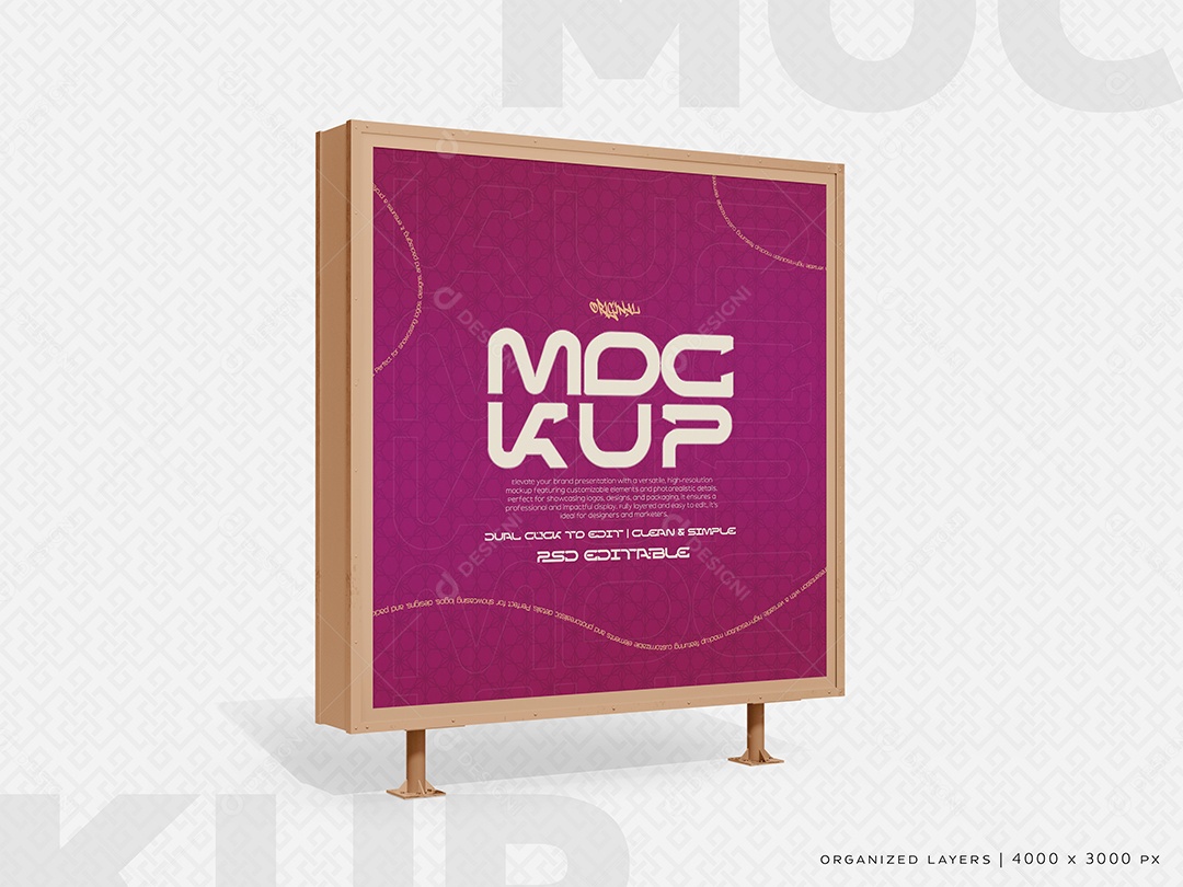 Placas Para Publicidade Mockup PSD Editável