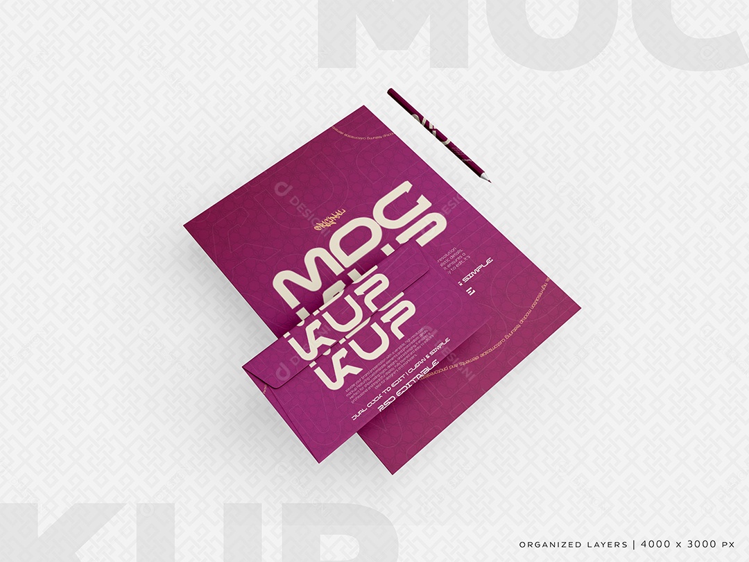 Papelaria Mockup PSD Editável