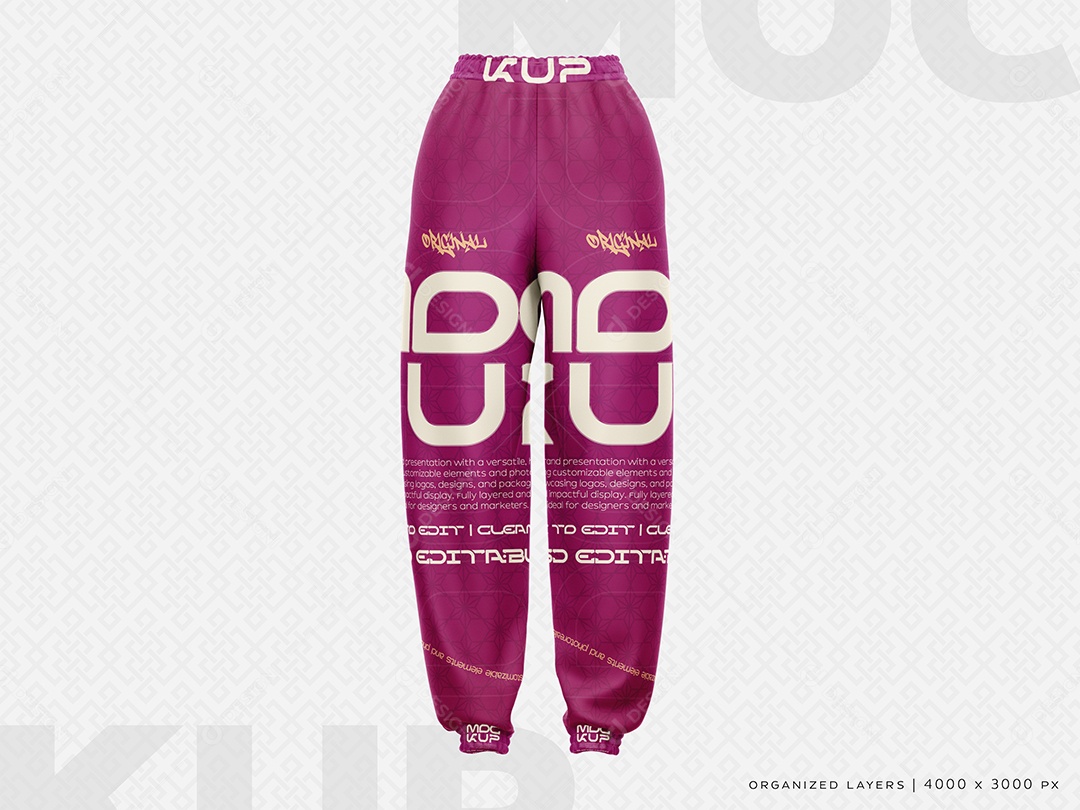 Calça Social Mockup PSD Editável