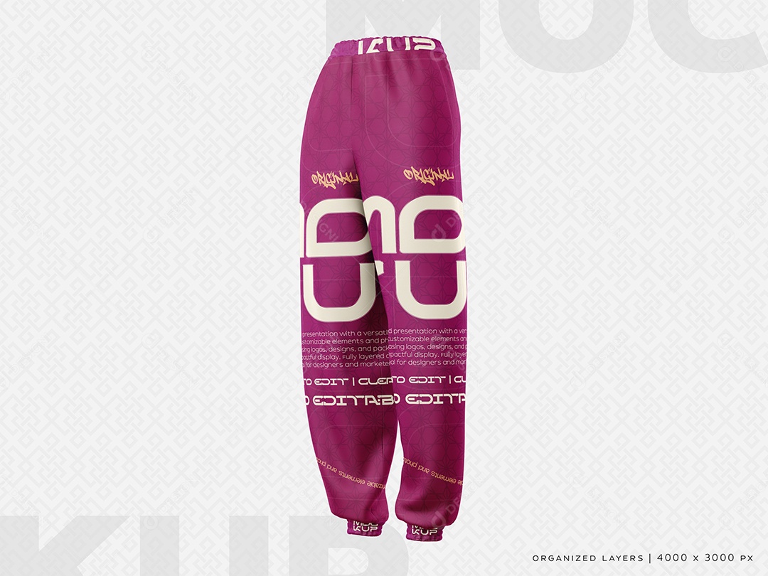 Calça Social Mockup PSD Editável