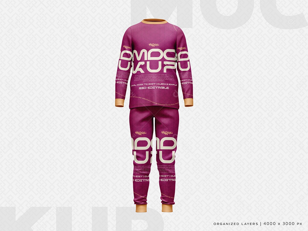 Terno Masculino Mockup PSD Editável