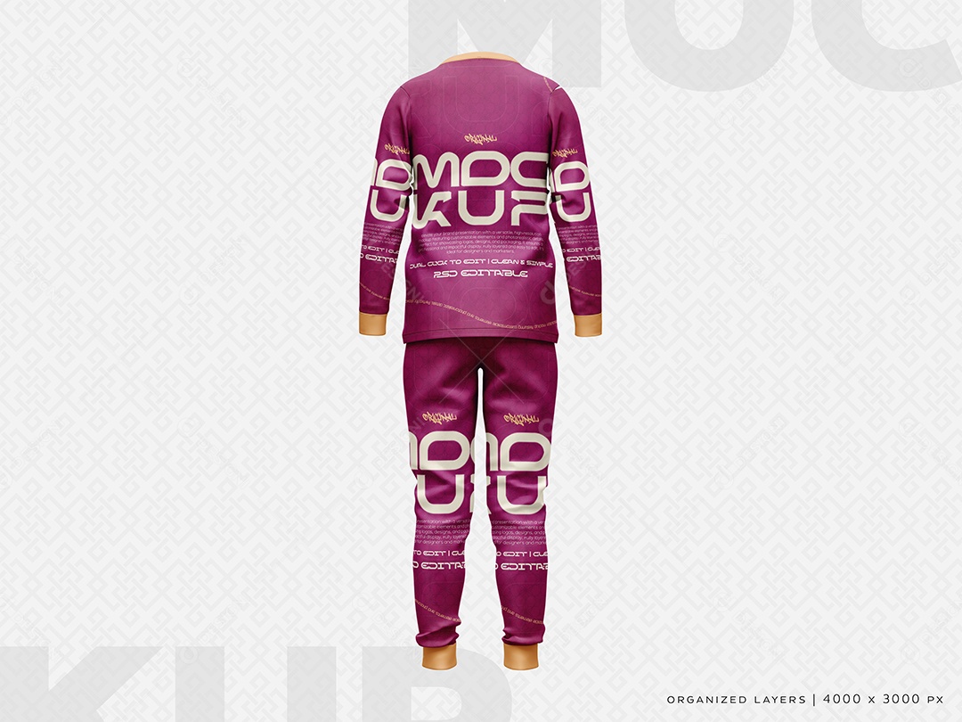 Terno Masculino Mockup PSD Editável