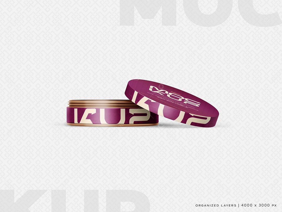 Mockup Pote de Creme Cosmético PSD Editável