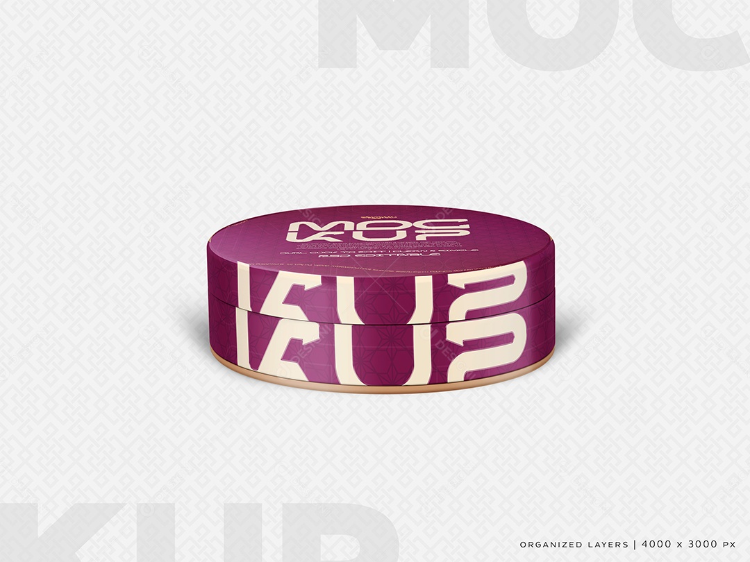 Maquete de recipiente para creme cosmético, ângulo 3 Mockup (2)