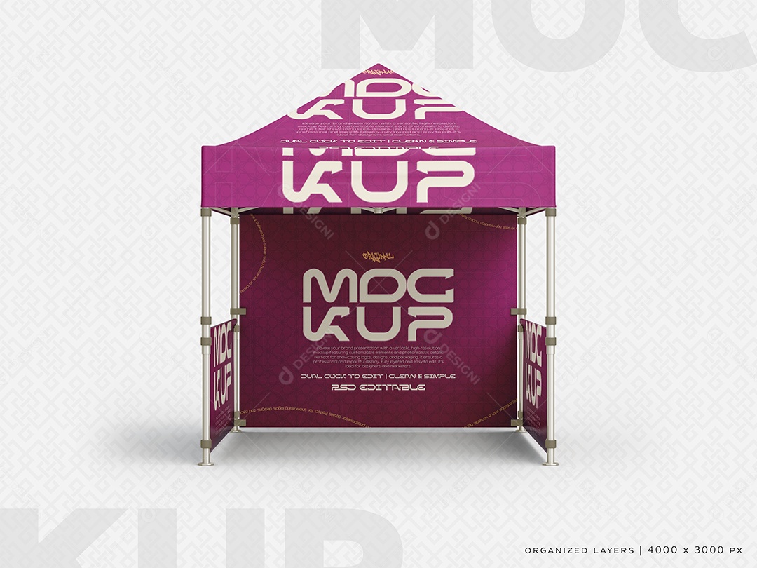 Maquete de Tenda de Exposição ao Ar Livre Ângulo 2