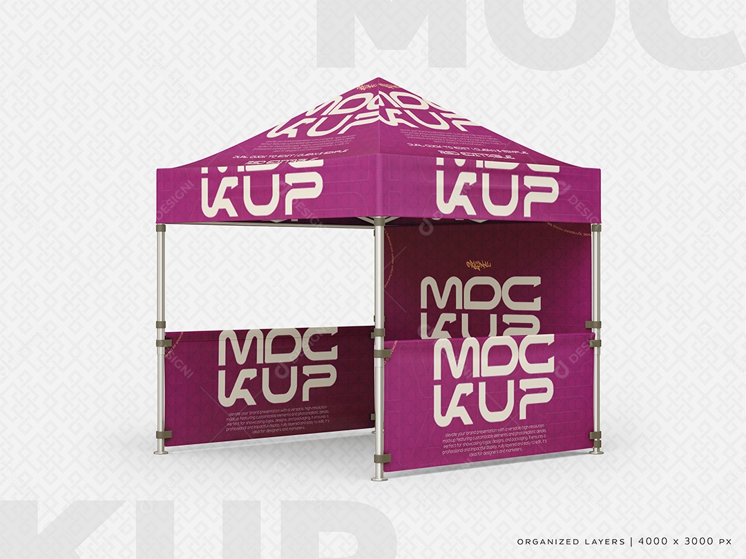 Tenda de Exposição Mockup PSD Editável