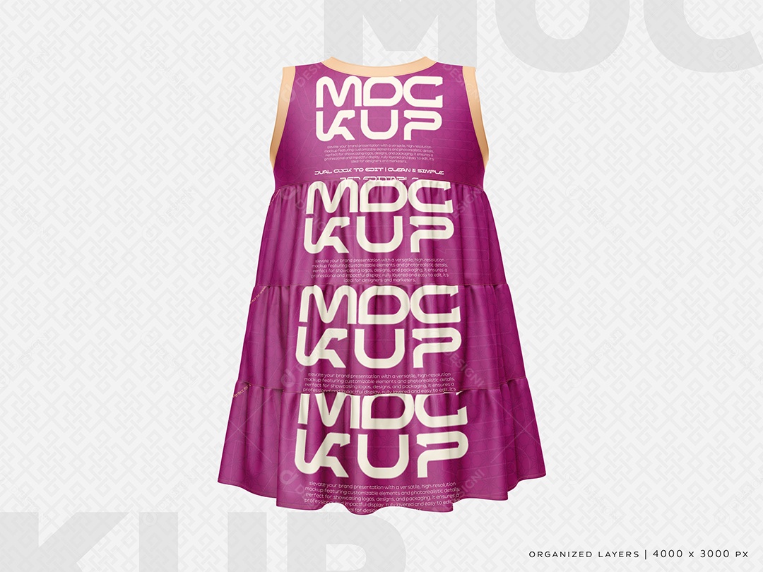 Vestido Infantil Mockup PSD Editável