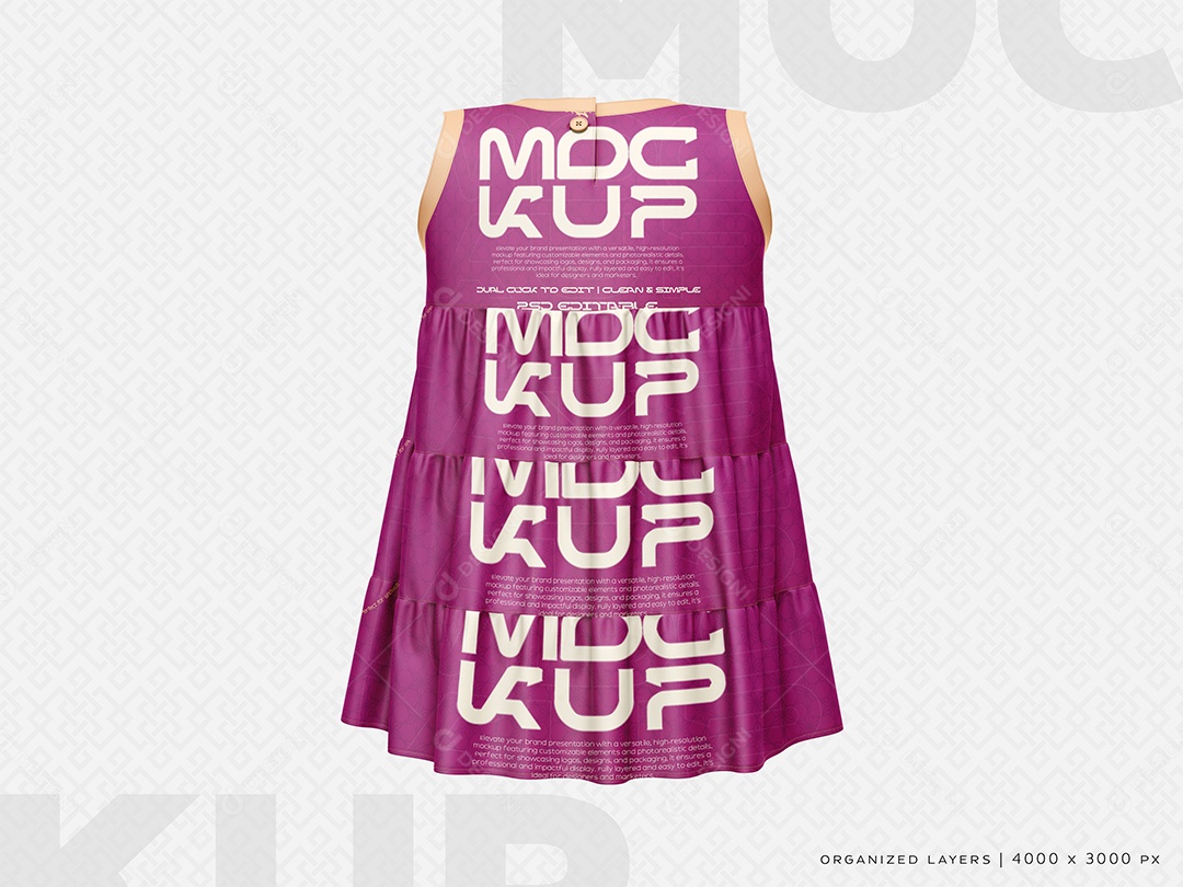 Vestido Infantil Mockup PSD Editável