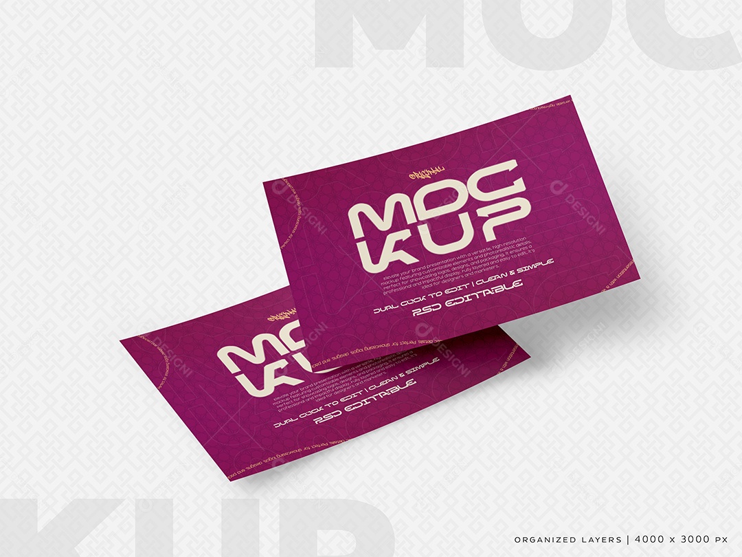 Mockup Carões de visita PSD Editável