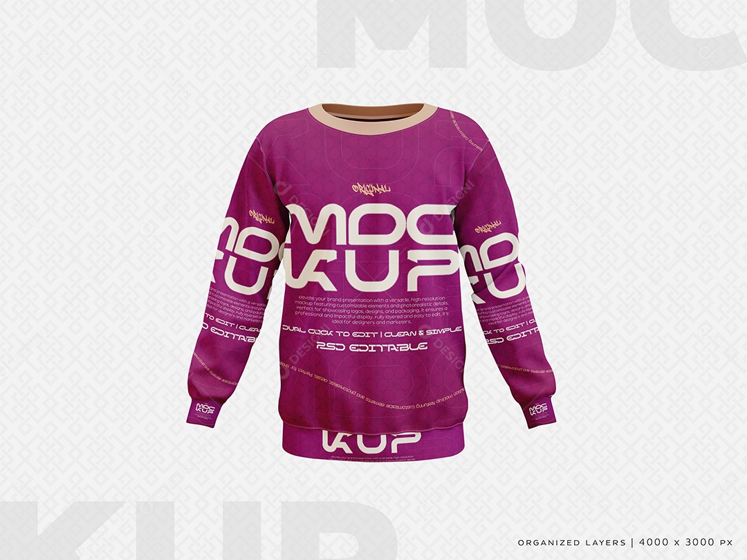 Mockup Suéter PSD Editável