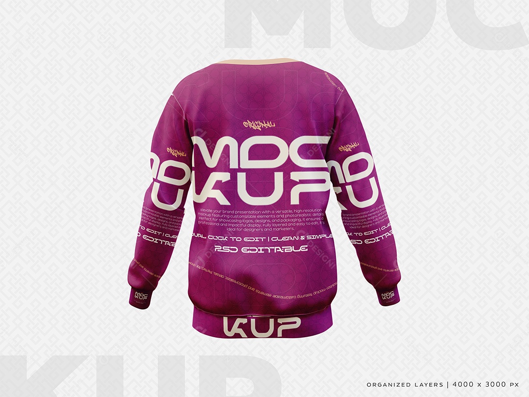 Mockup Suéter PSD Editável