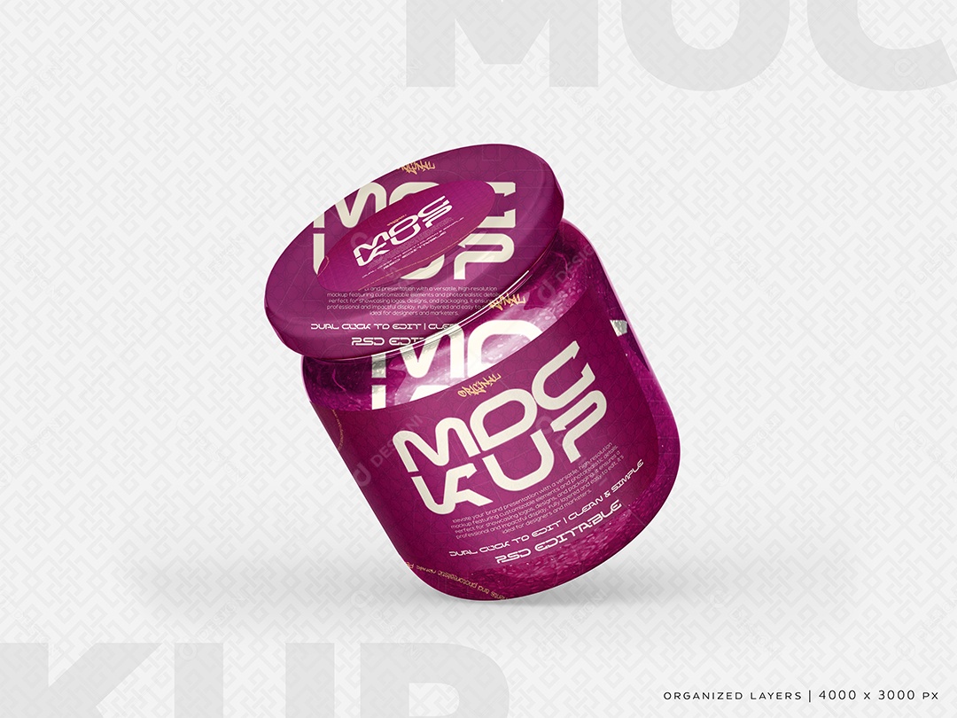 Mockup Pote de Vidro PSD Editável