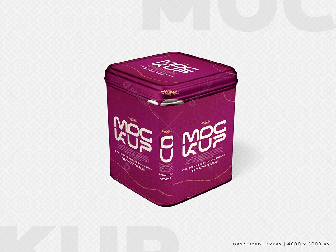 Maquete de Recipiente de Lata ângulo 2