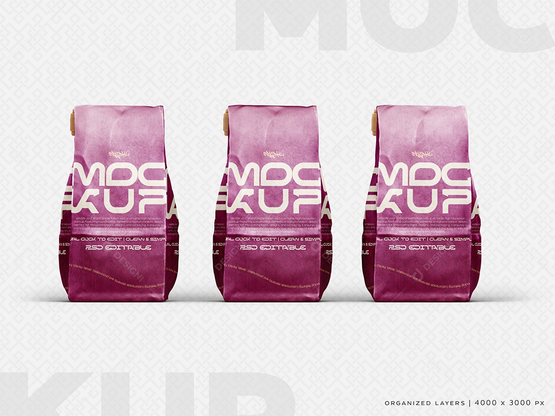 Embalagens Mockup PSD Edtável