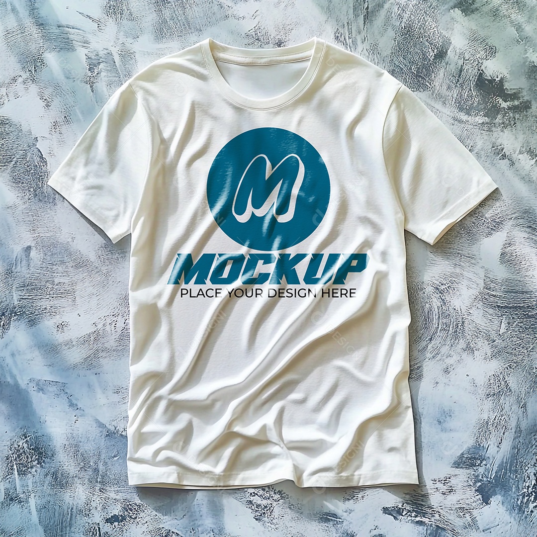Mockup de Camisa Gola O PSD Editável